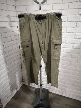 BC Clothing Men's Size XL Taupe Convertible (Zip Off) Zipper & Snap Pants